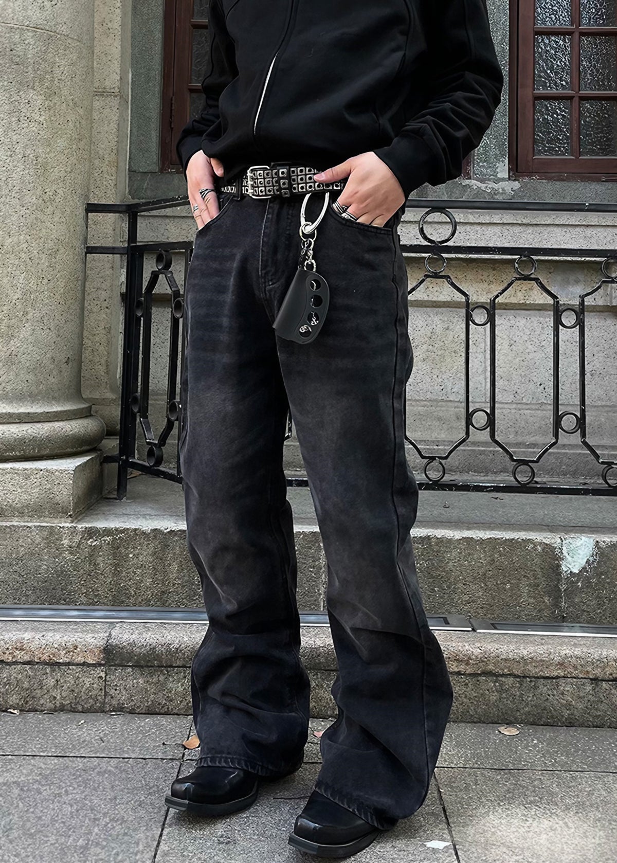 CLASSICAL FLARE DENIM PANTS