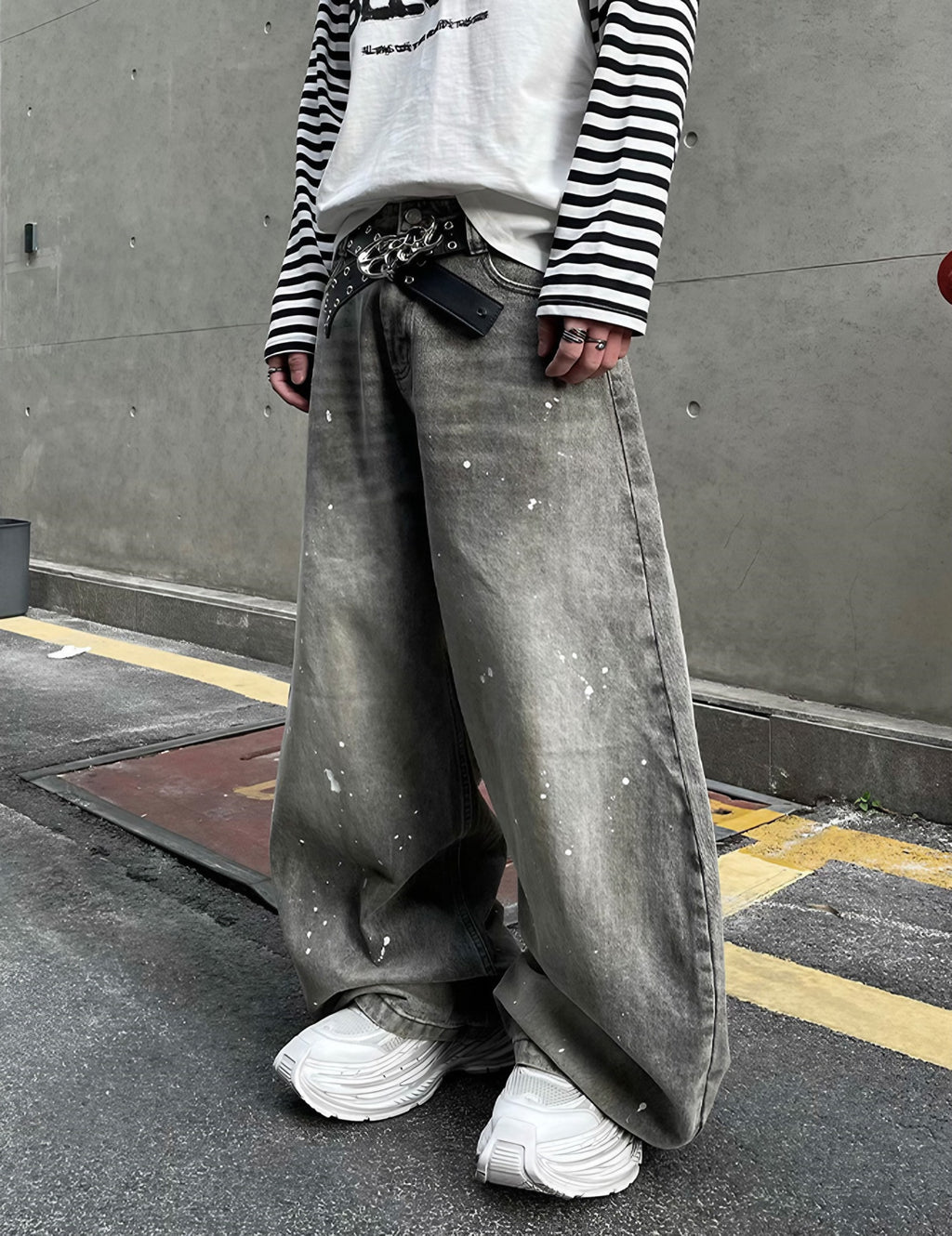 SPECKLE BAGGY DENIM