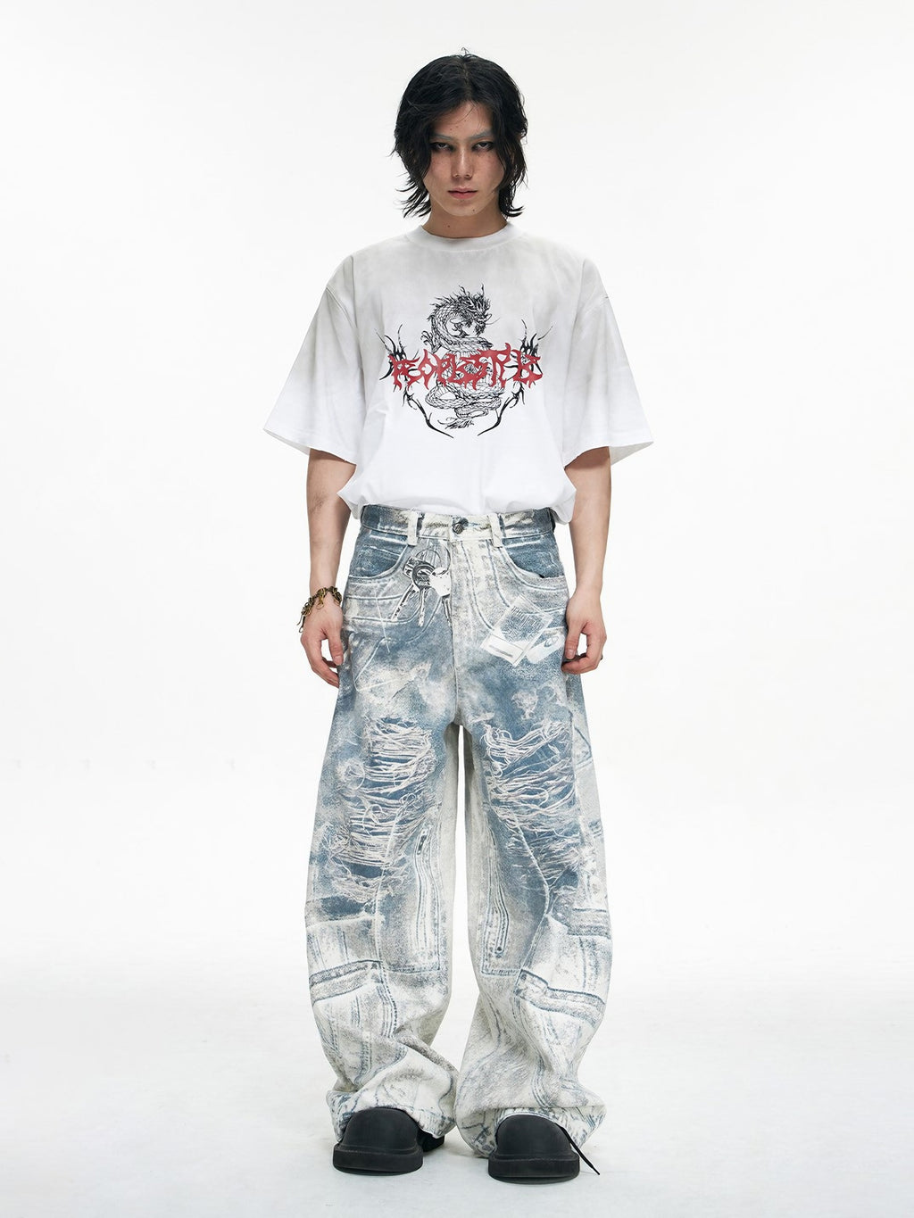COBALT DENIM PANTS
