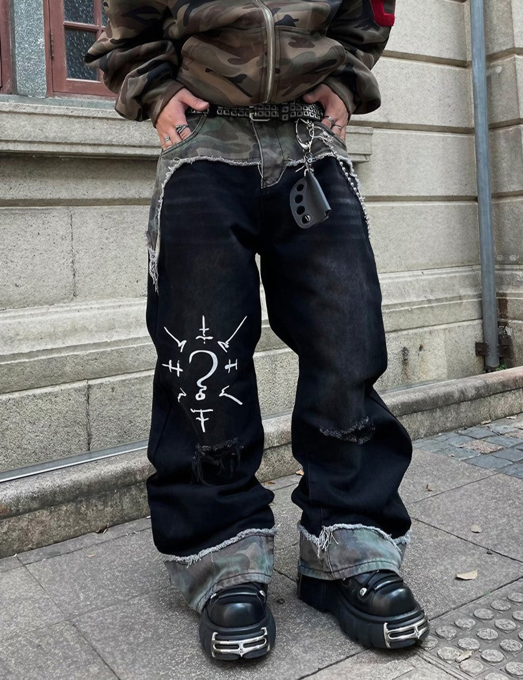 RAW FLAIR DENIM PANTS