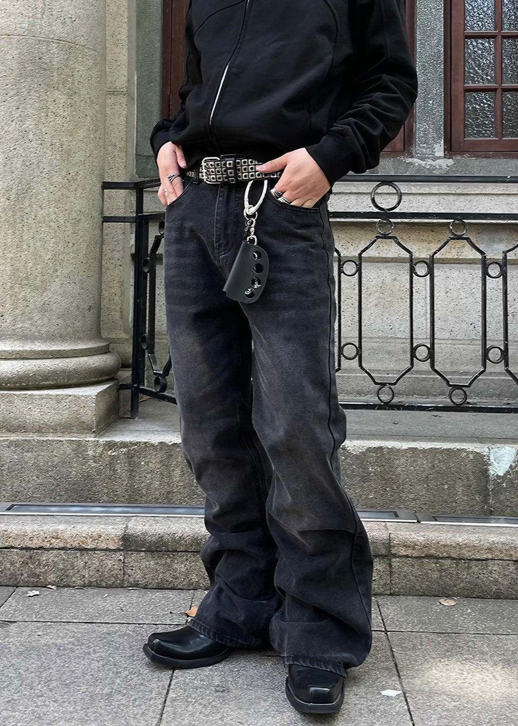CLASSICAL FLARE DENIM PANTS