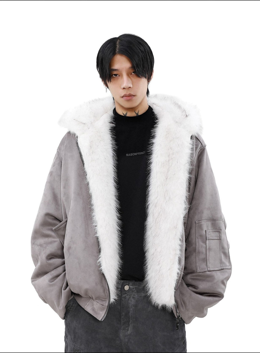 REVERSIBLE FURHOODED OUTER