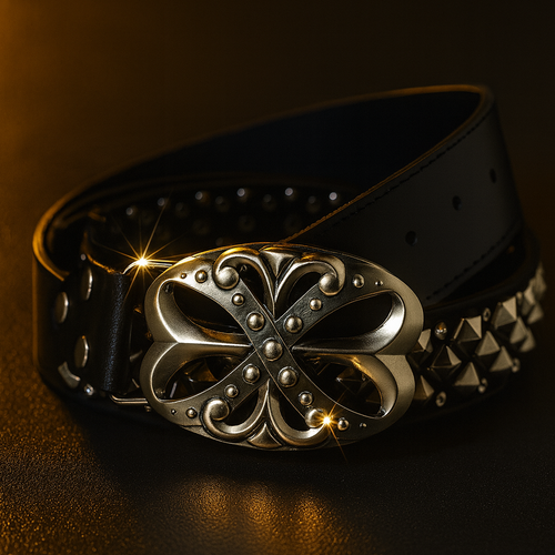 HIGHEND RHINESTONES BACKLE LEATHER BELT – HAKENHERTZ