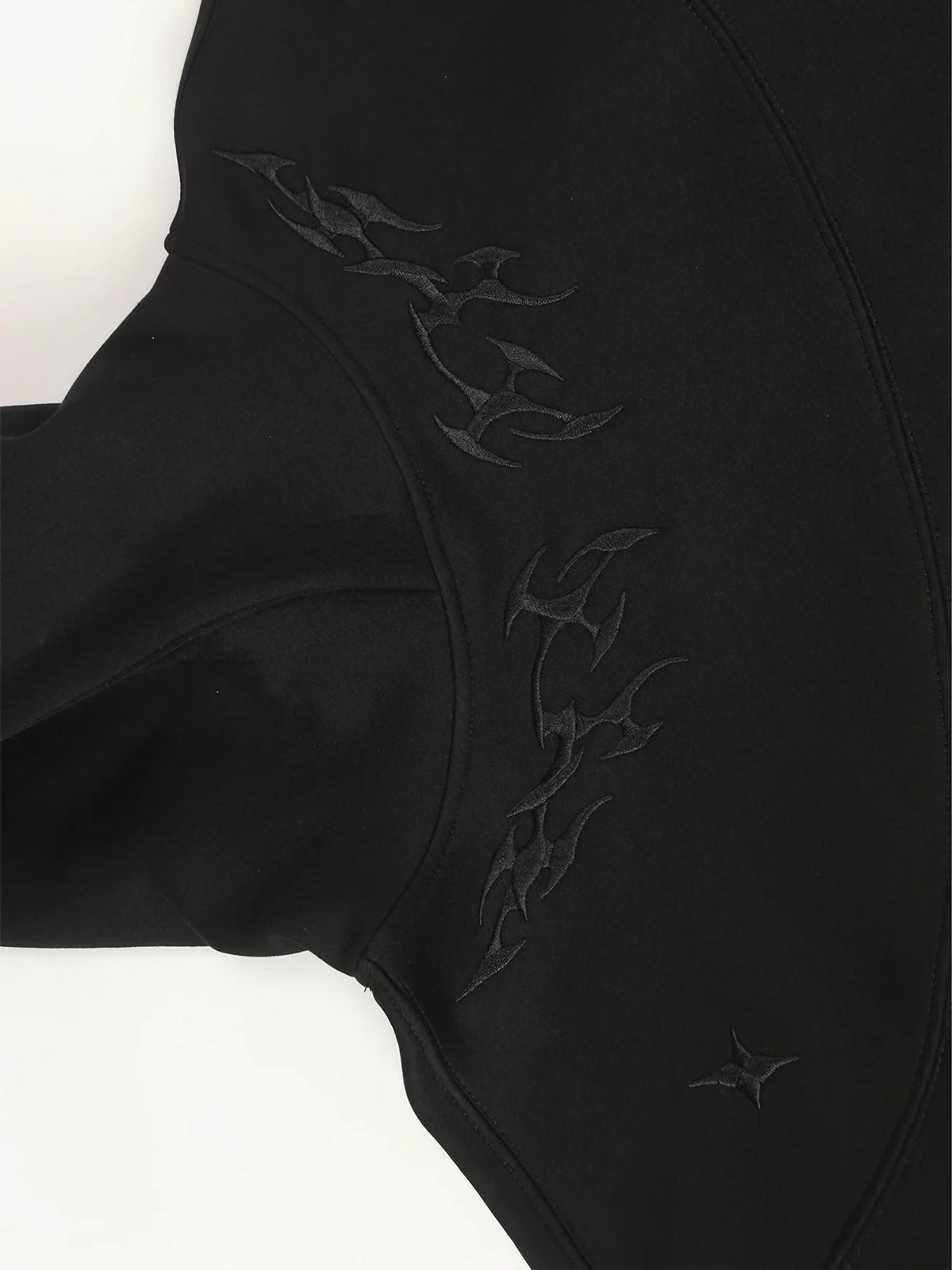 FLAME EMBROIDERY HOODIE