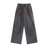 DISTRESSED CRINKED BAGGY SWEATPANTS