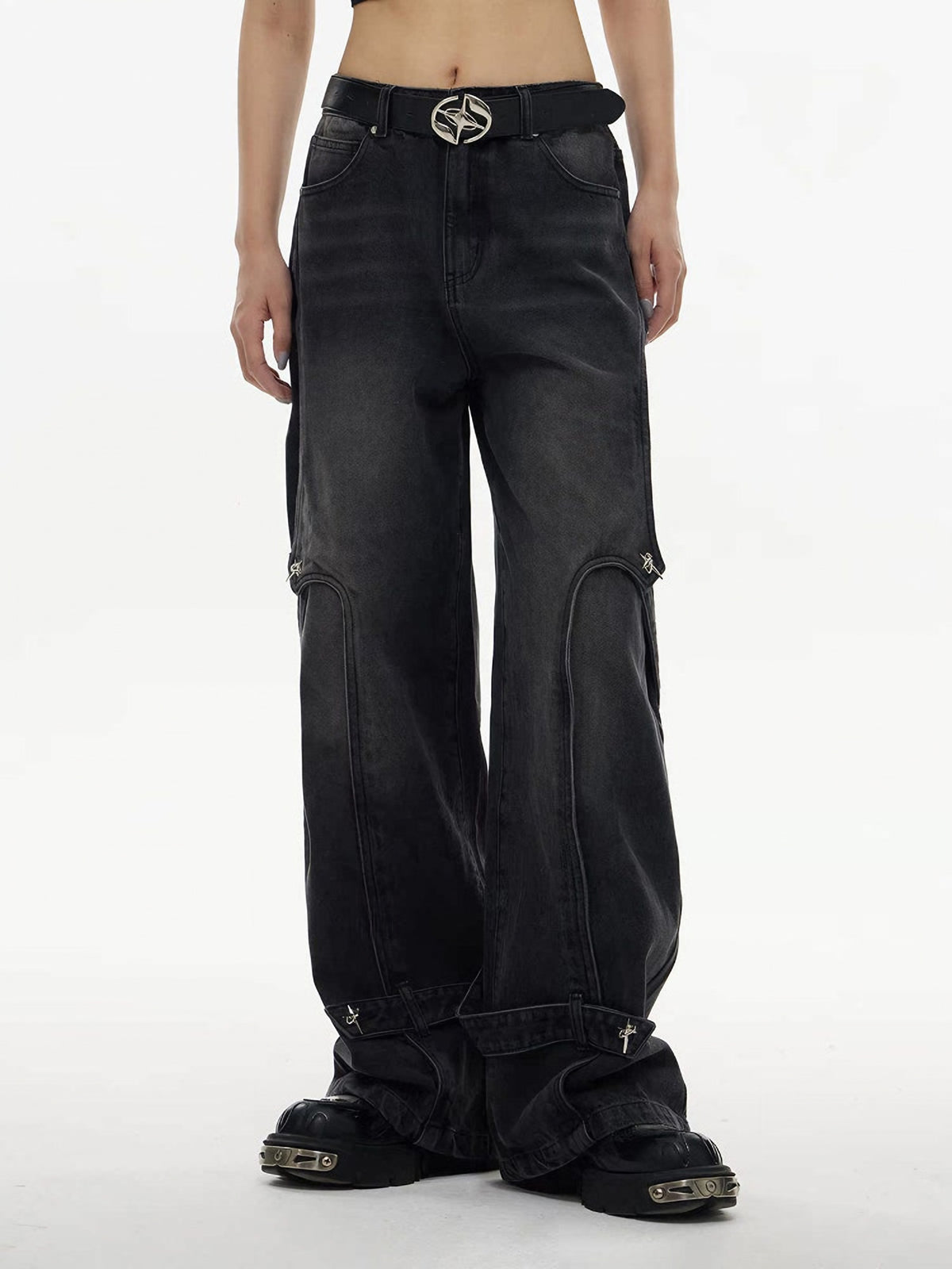 MERIDIAN STITCH DENIM PANTS