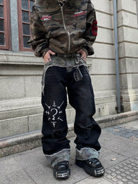 RAW FLAIR DENIM PANTS