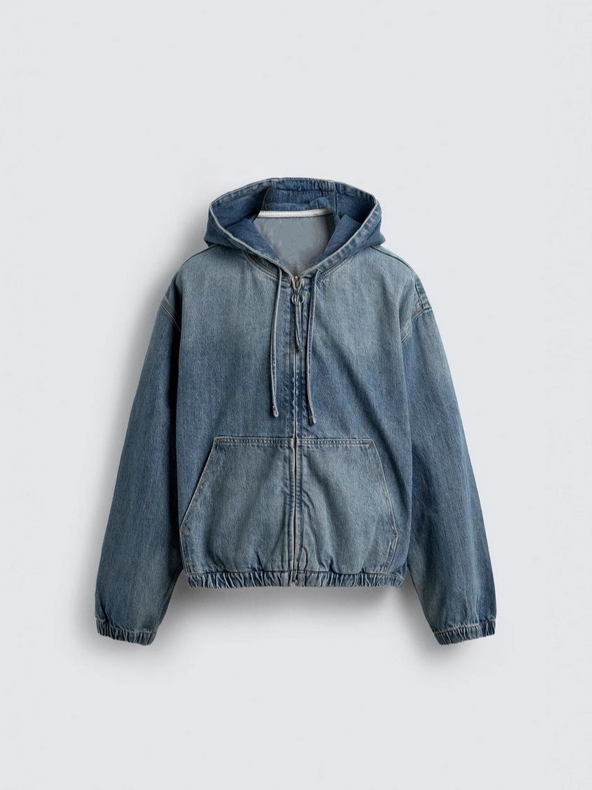 AZURE DENIM HOODIE