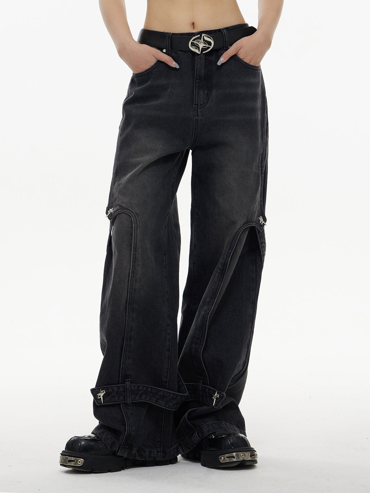 MERIDIAN STITCH DENIM PANTS