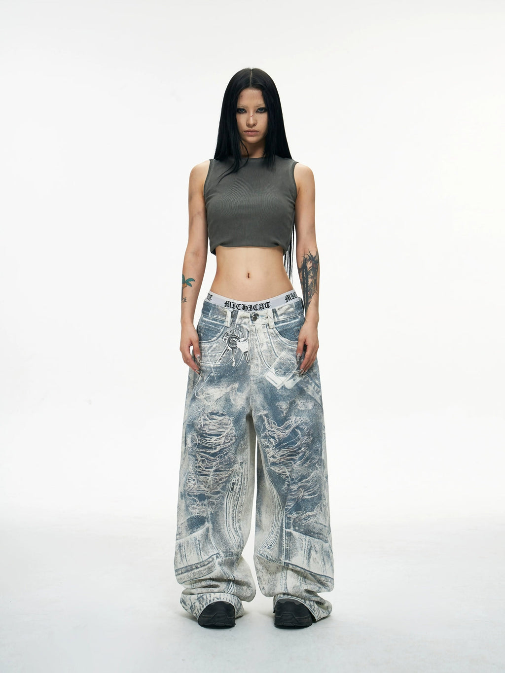COBALT DENIM PANTS
