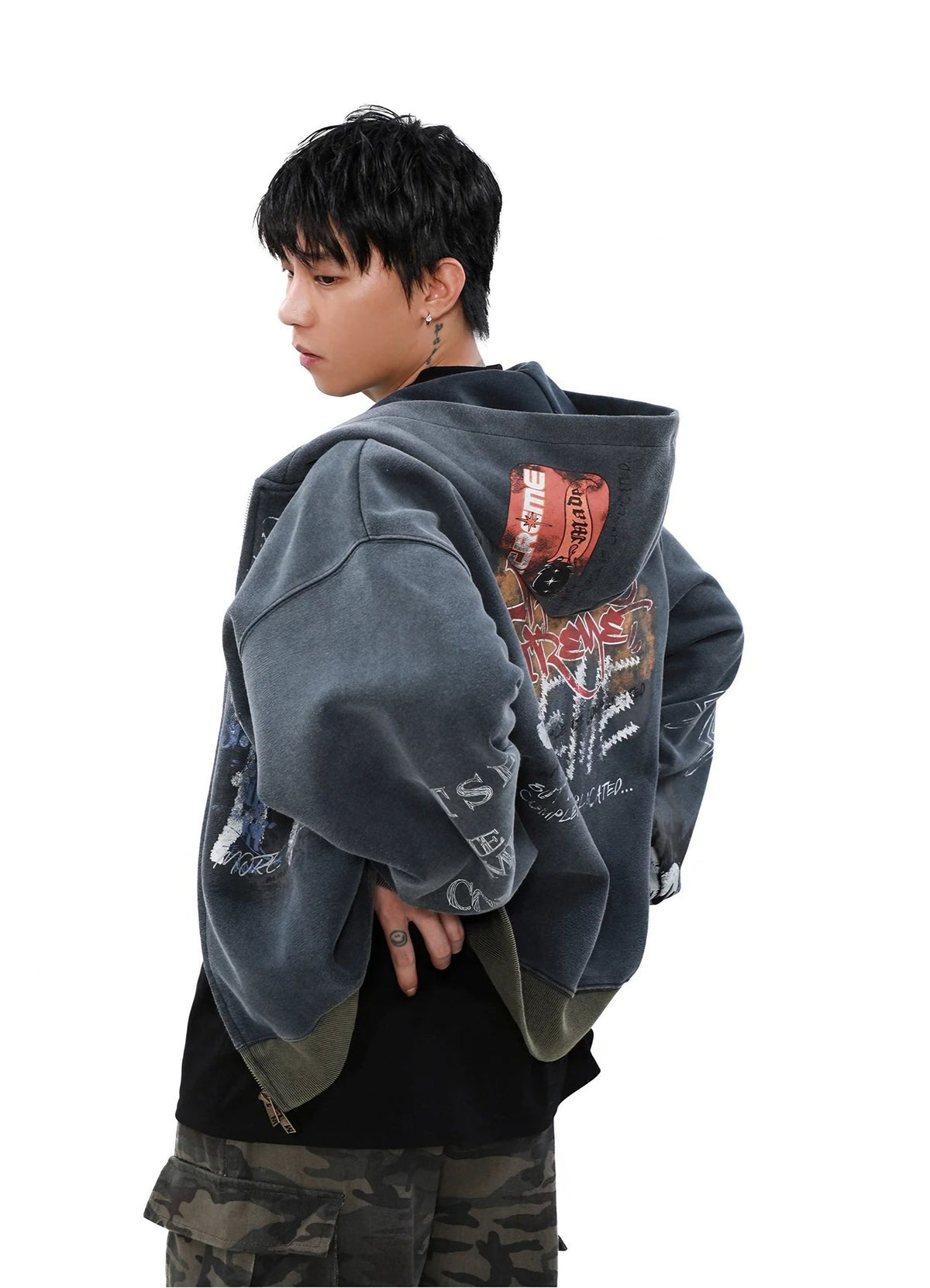 GRAFFITI ZIP HOODIE