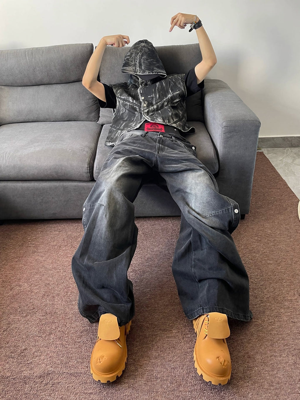 LAYERED MODERN DENIM PANTS