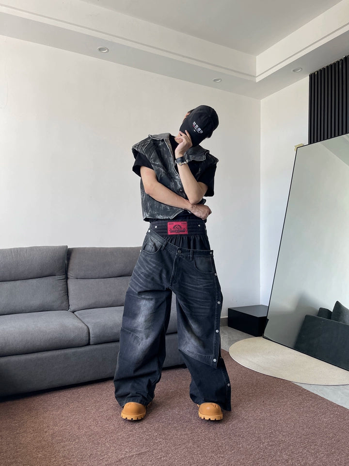 LAYERED MODERN DENIM PANTS