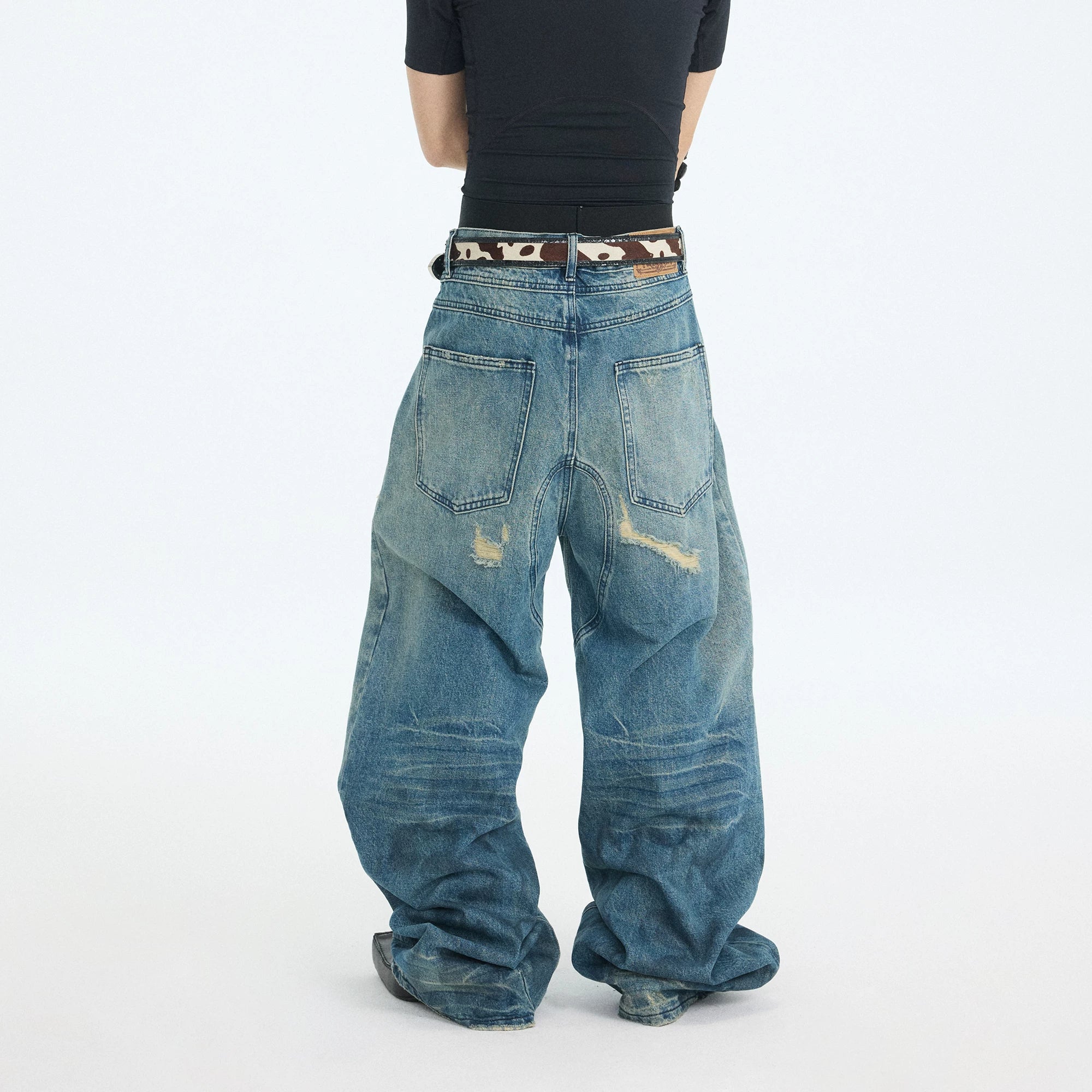 GRAVUNE WIDE DENIM PANTS