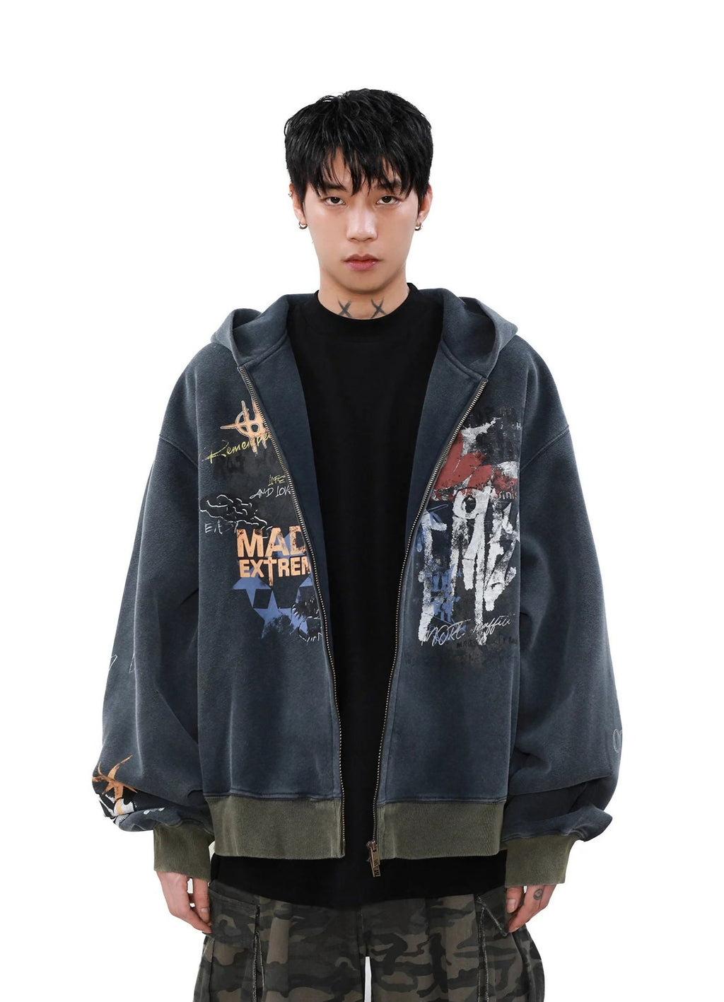 GRAFFITI ZIP HOODIE