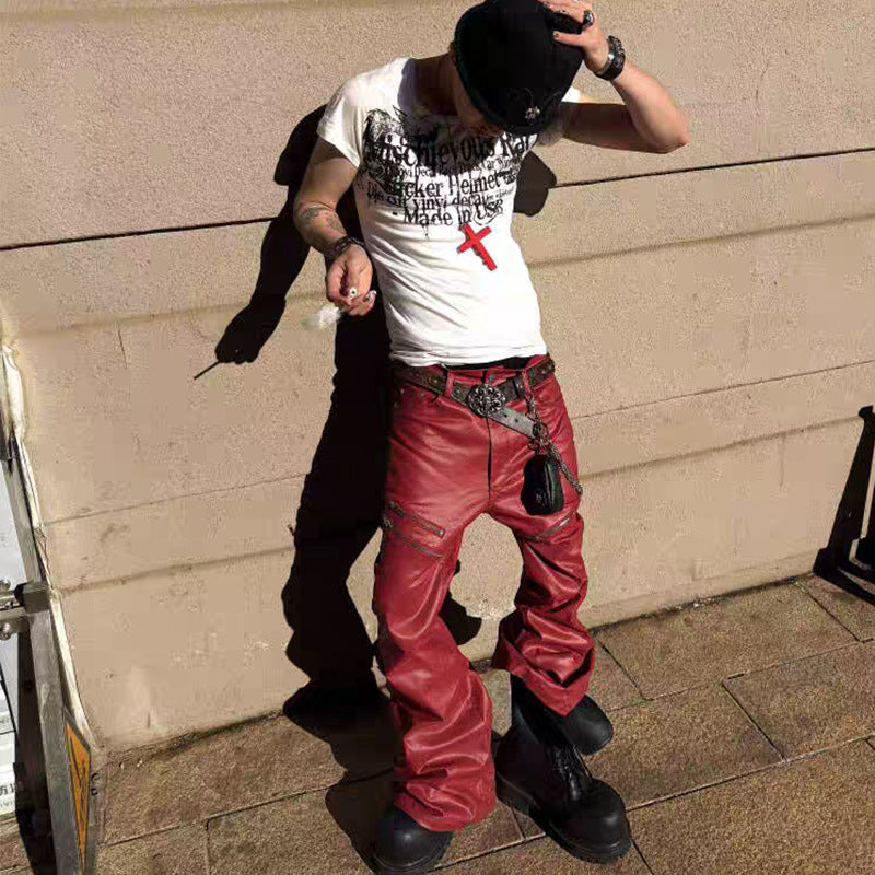 Obsidian Coated Zip Flare Denim