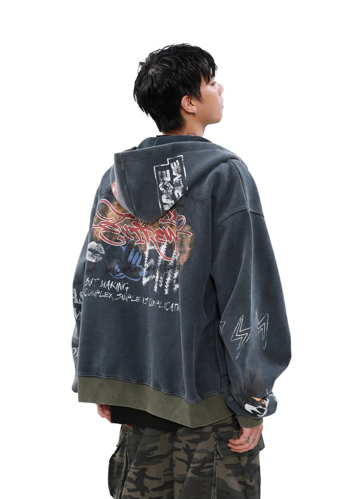 GRAFFITI ZIP HOODIE