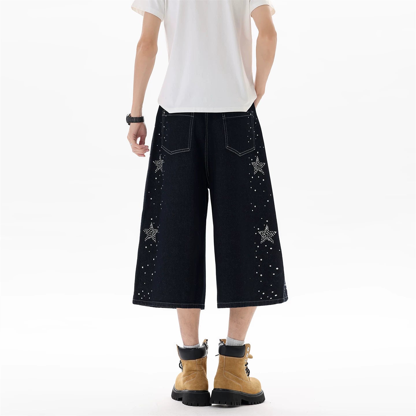 Rhinestone Straight Leg Jorts