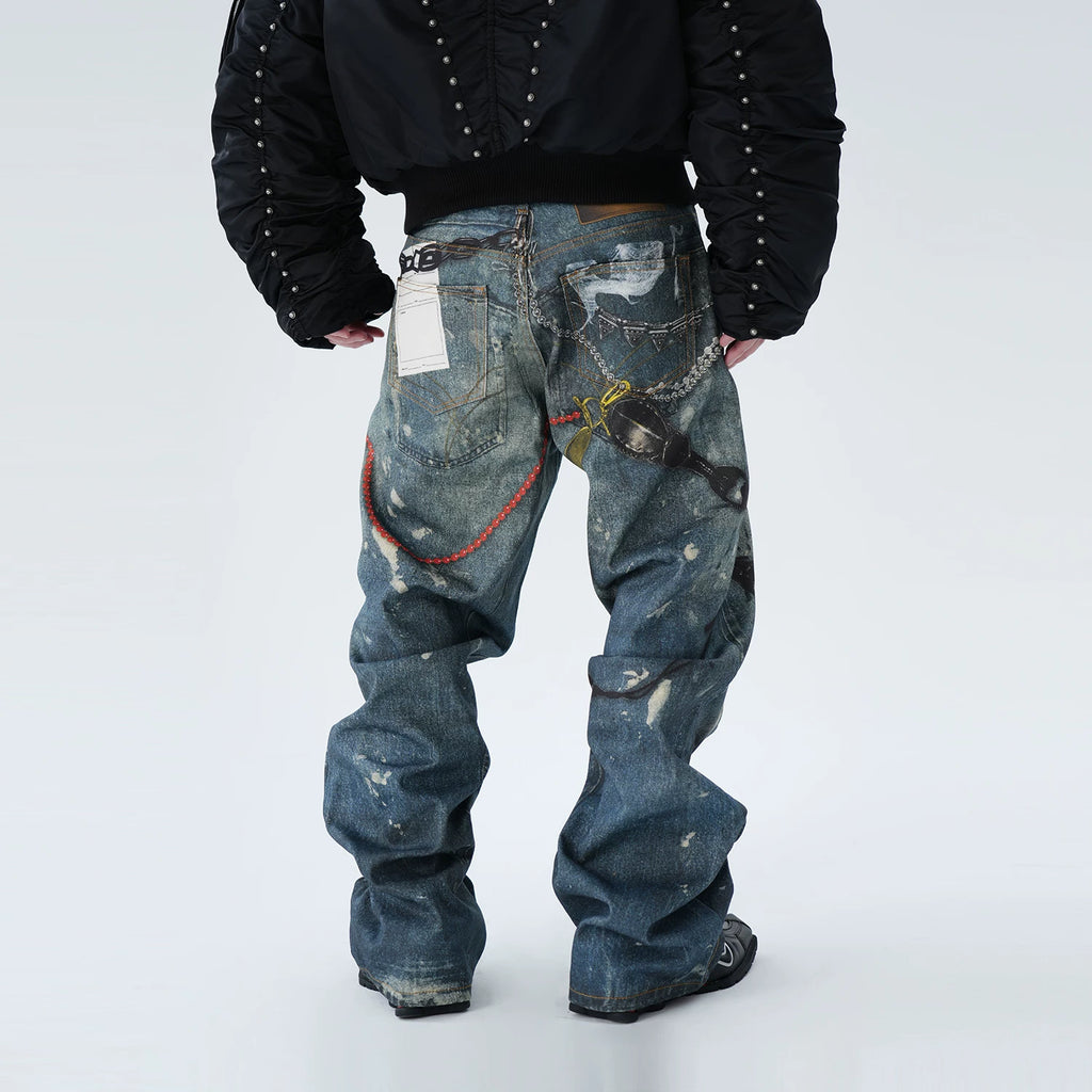THALVORE WIDE DENIM PANTS