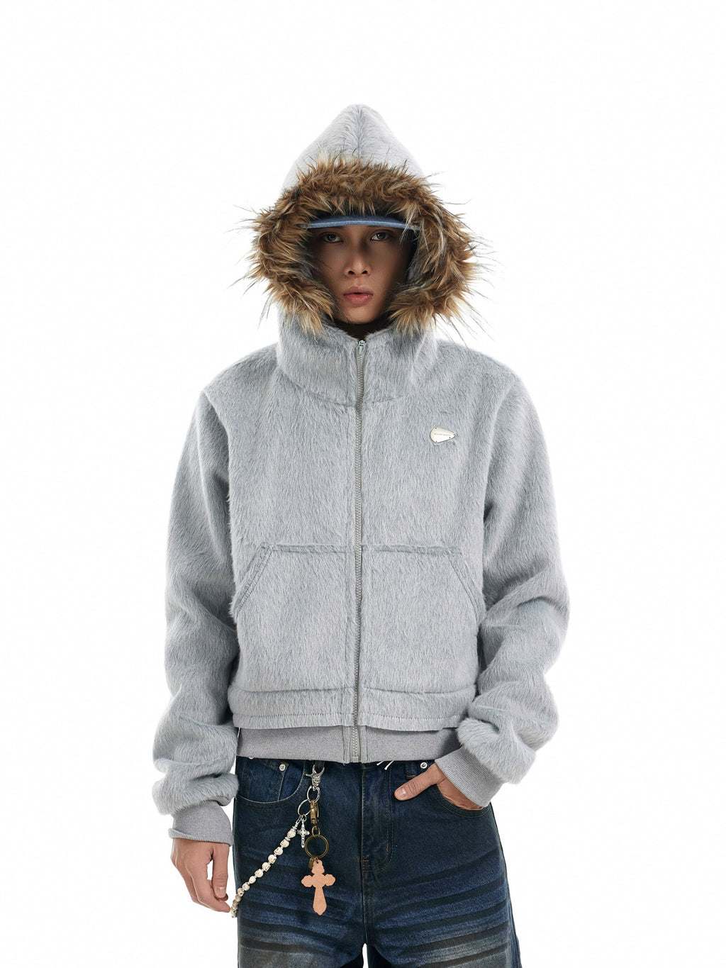 FROST FUR HOODED JACKET
