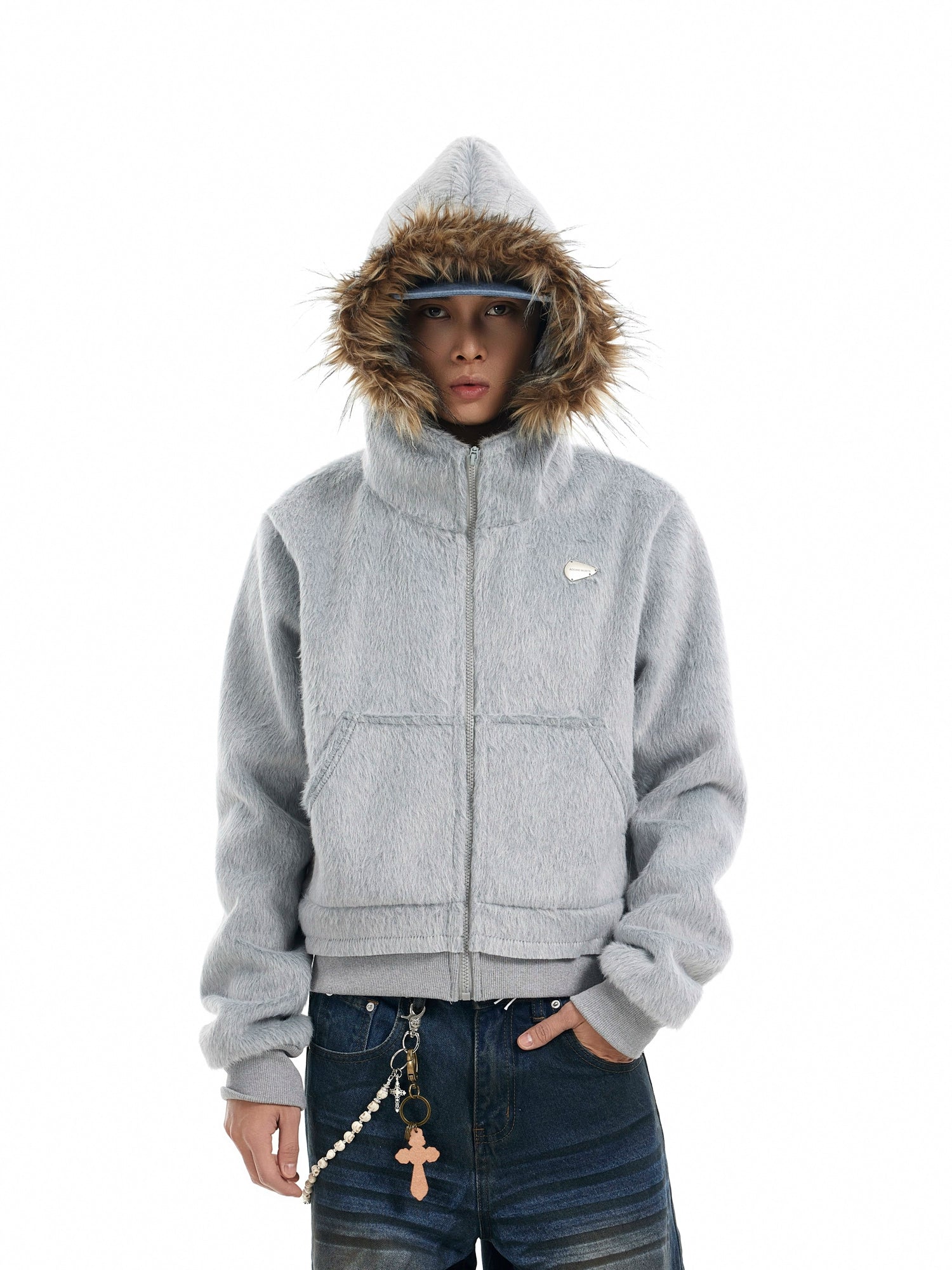 FROST FUR HOODED JACKET