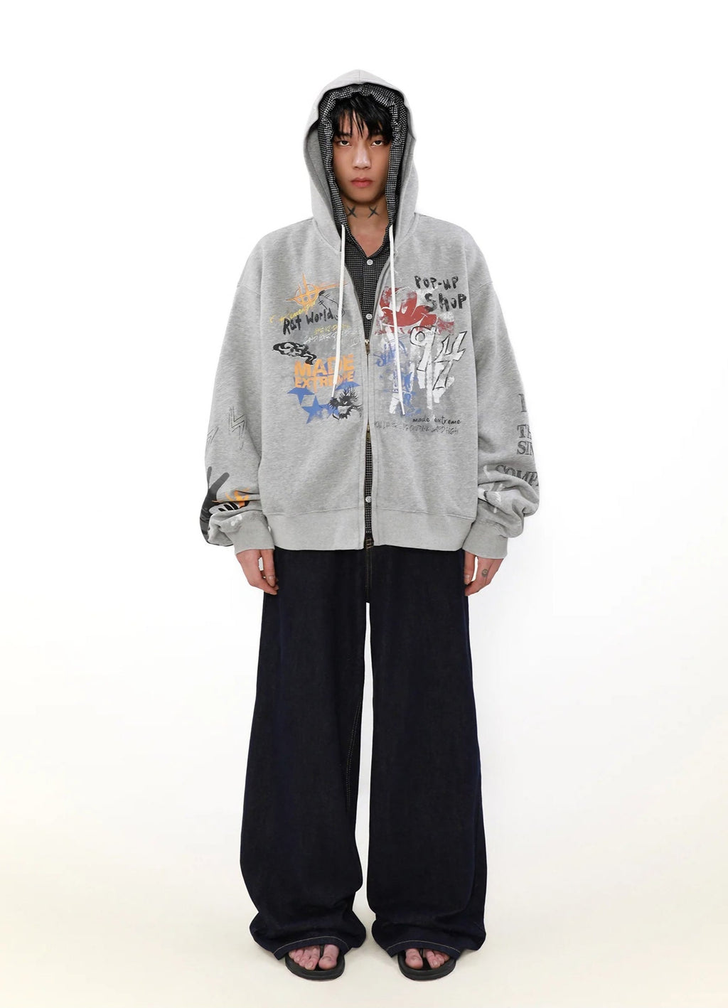 GRAFFITI ZIP HOODIE