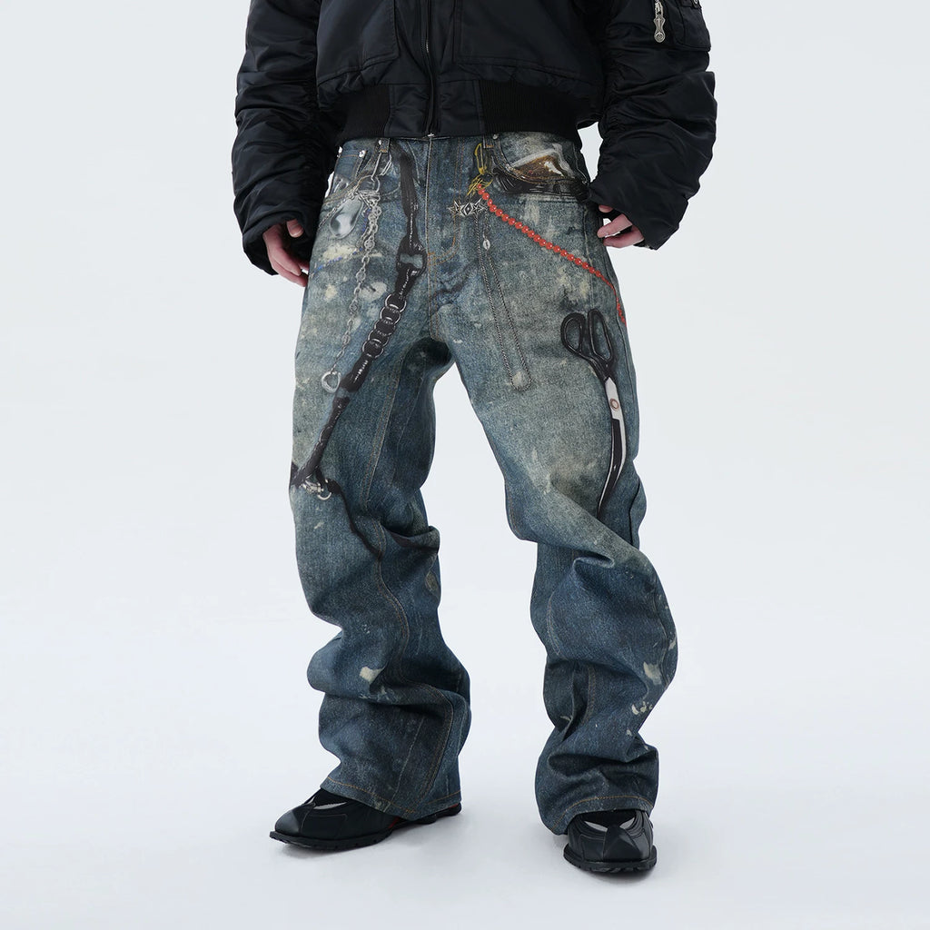 THALVORE WIDE DENIM PANTS