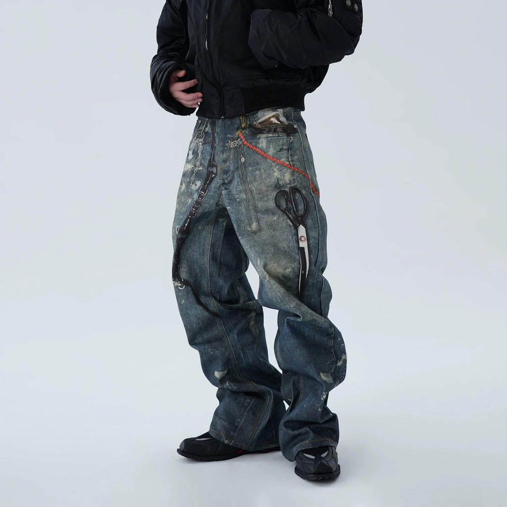 THALVORE WIDE DENIM PANTS