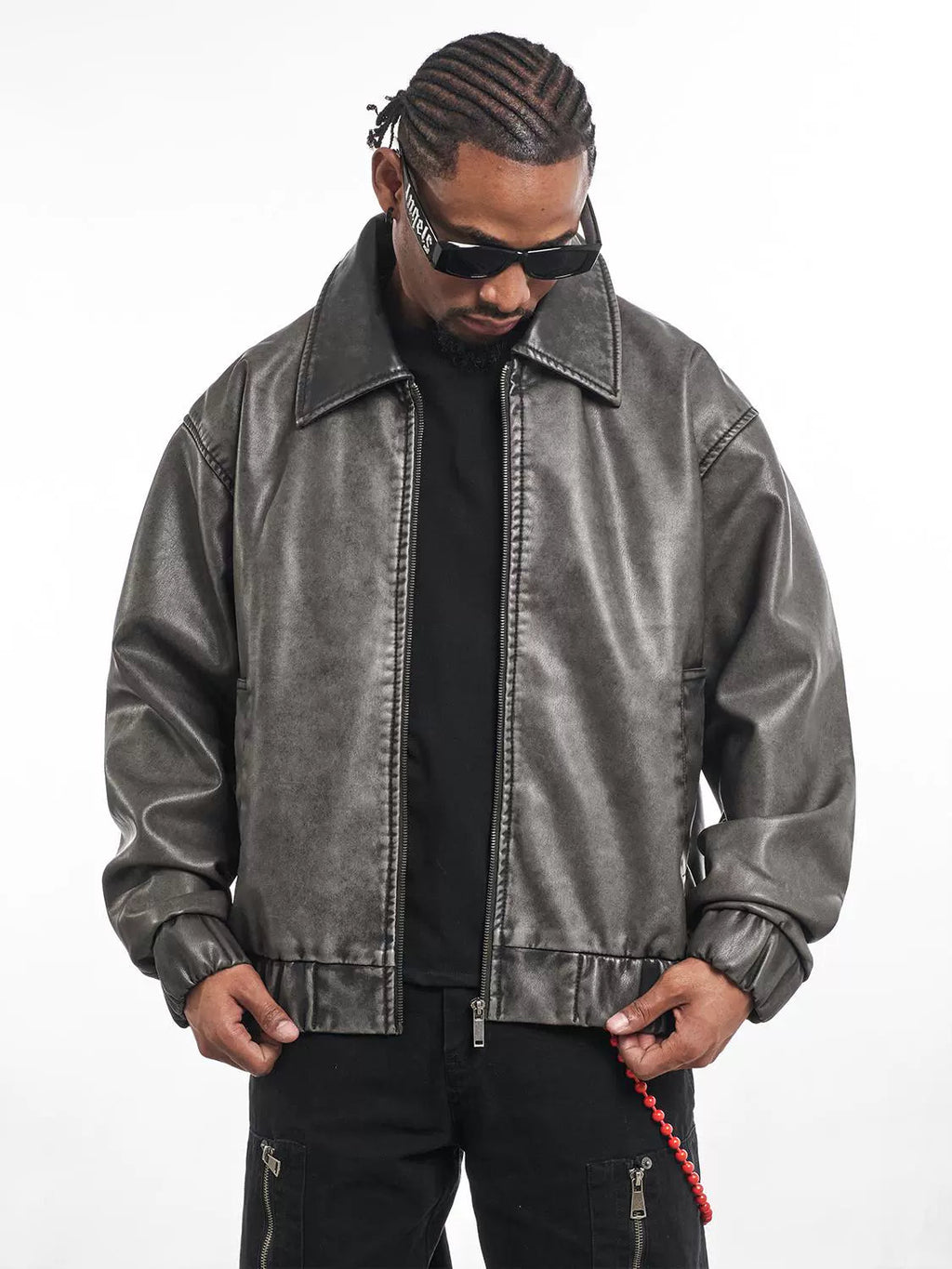 VINTAGE PU LEATHER JACKET