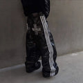 LEATHER STUD WIDE PANTS