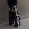 LEATHER STUD WIDE PANTS