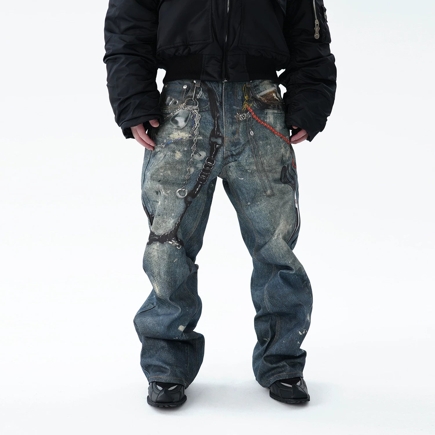 THALVORE WIDE DENIM PANTS