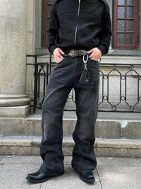 CLASSICAL FLARE DENIM PANTS