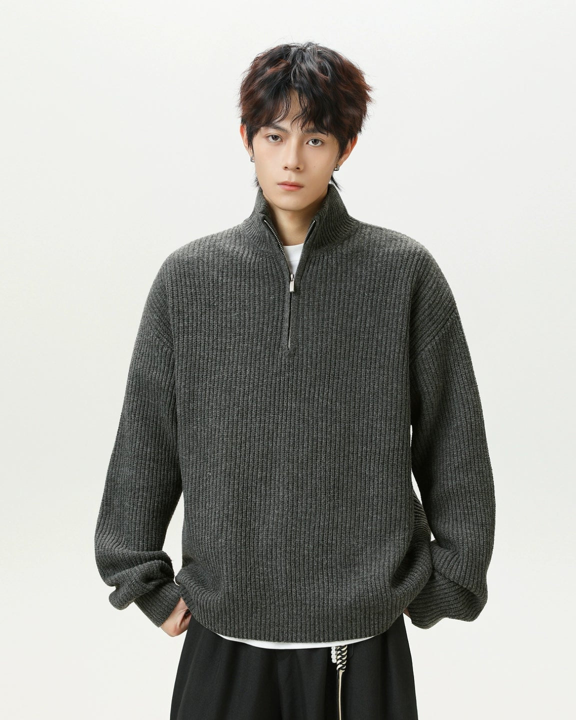 HALFZIP KNIT SWEATER