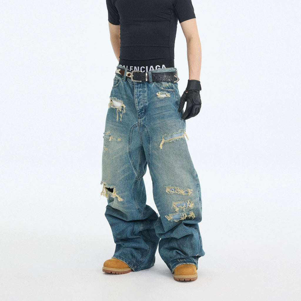 GRAVUNE WIDE DENIM PANTS