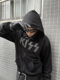 GLINT STUDDED KISS HOODIE