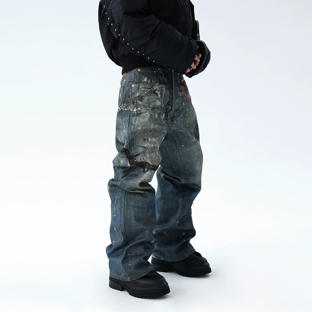 THALVORE WIDE DENIM PANTS