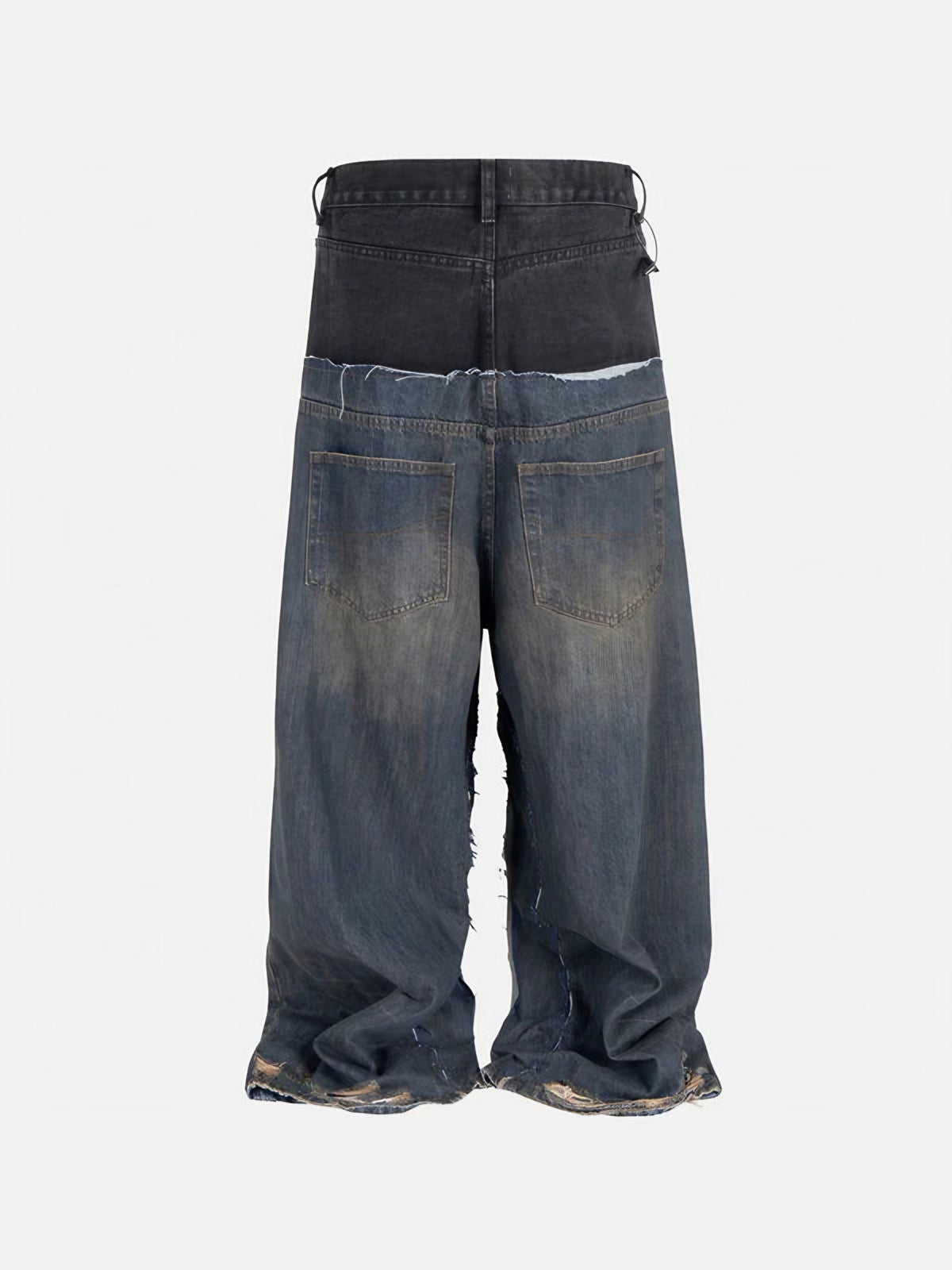 TWO-TONE WIDE JEANS