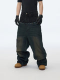 TWO-TONE WIDE JEANS