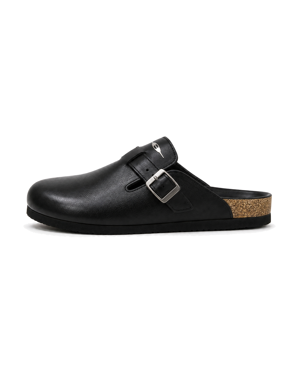 BERVIK BUCKLE MULE 側面 ソールの厚みと開いた踵