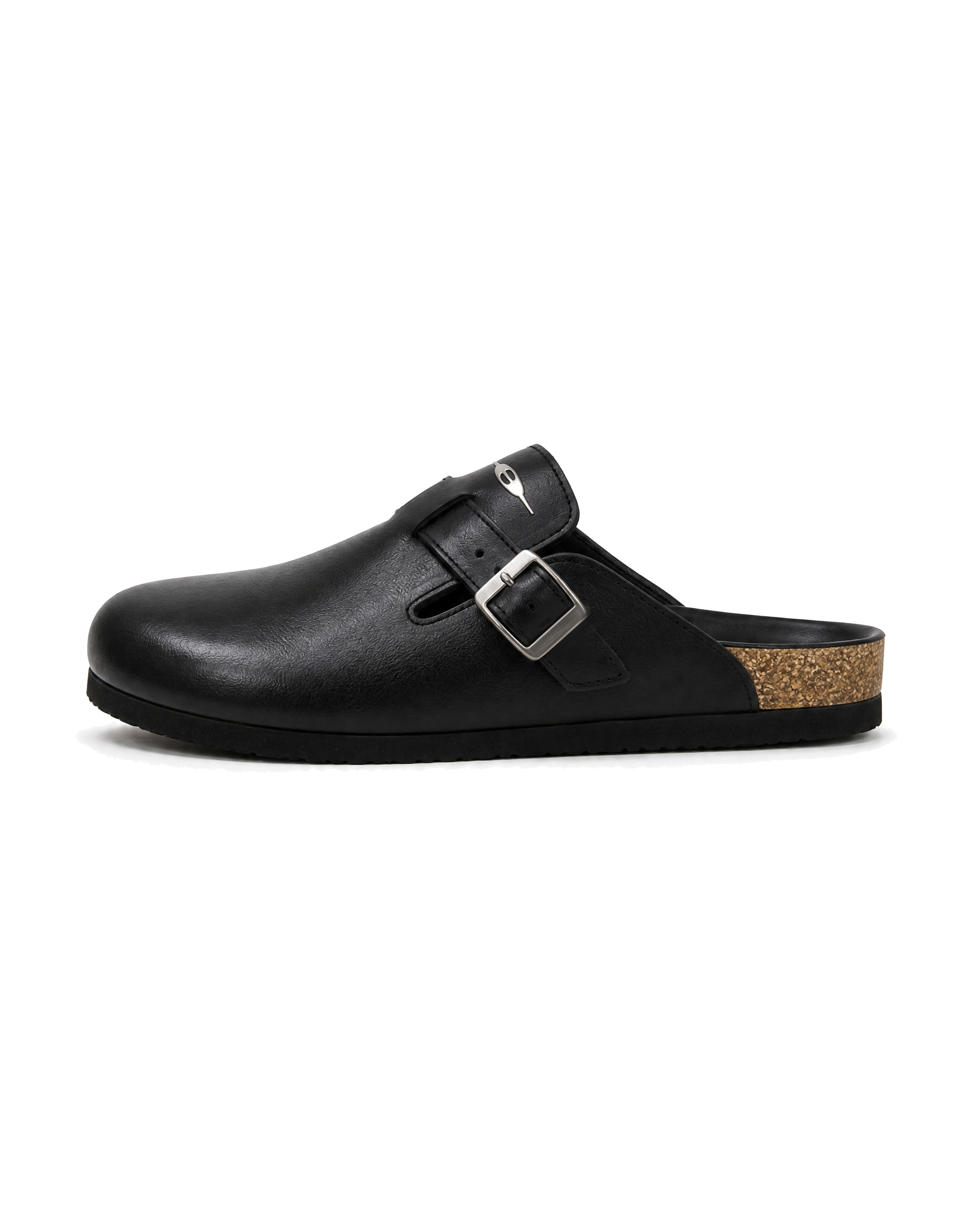 BERVIK BUCKLE MULE 側面 ソールの厚みと開いた踵