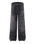 BLOSSOM RHINESTONES DENIM