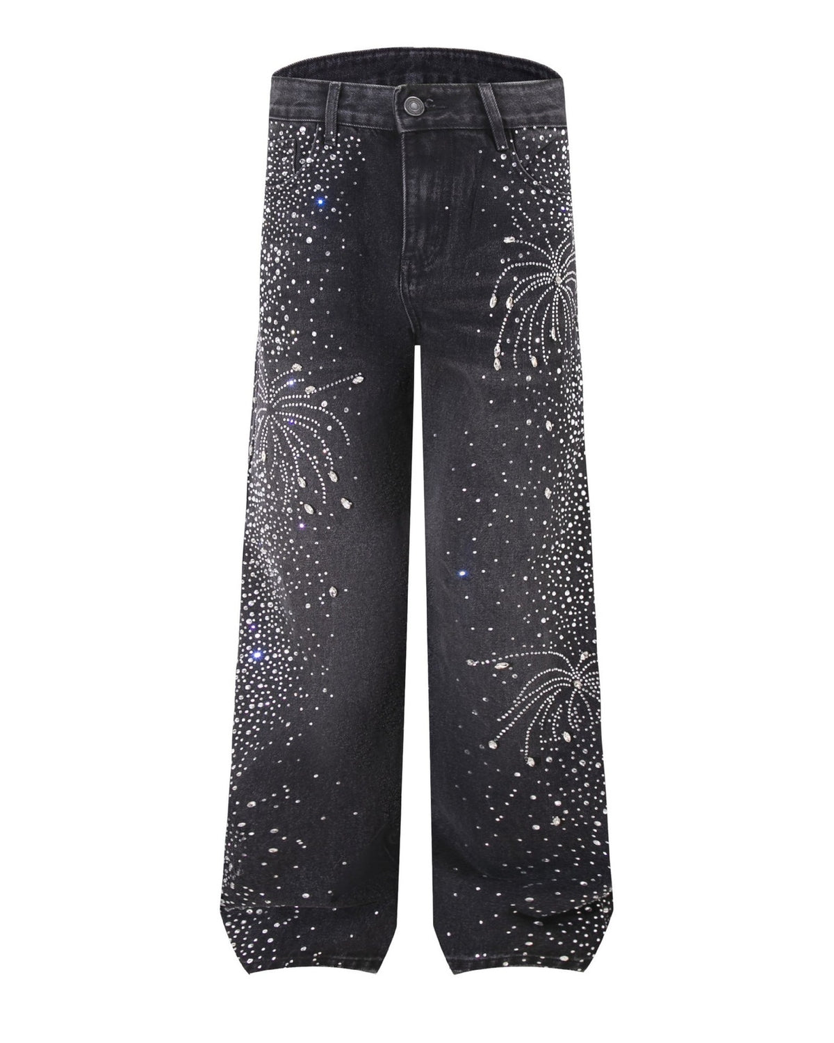 BLOSSOM RHINESTONES DENIM