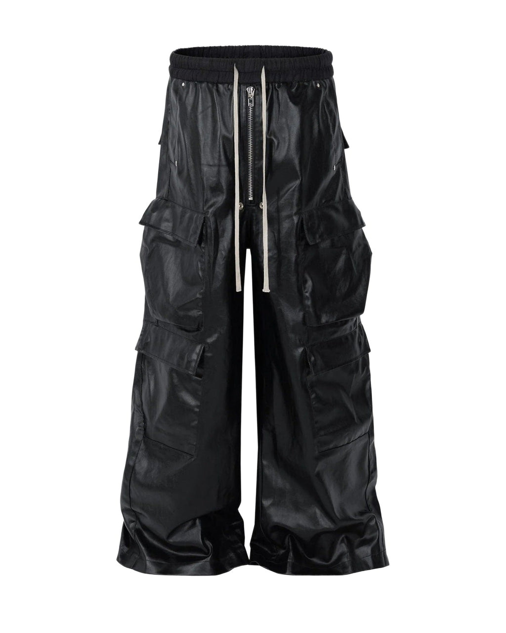 CARGO DESIGN CHIC LEATHER PANTS