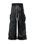 CARGO DESIGN CHIC LEATHER PANTS