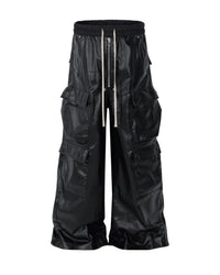 CARGO DESIGN CHIC LEATHER PANTS
