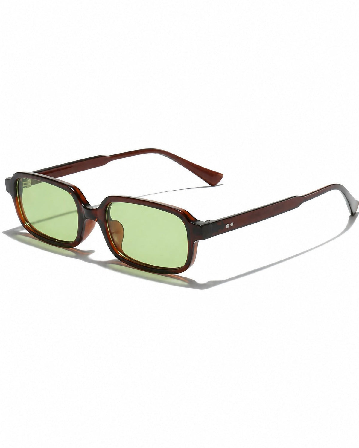 CLEAR FRAME RECTANGLE SUNGLASSES