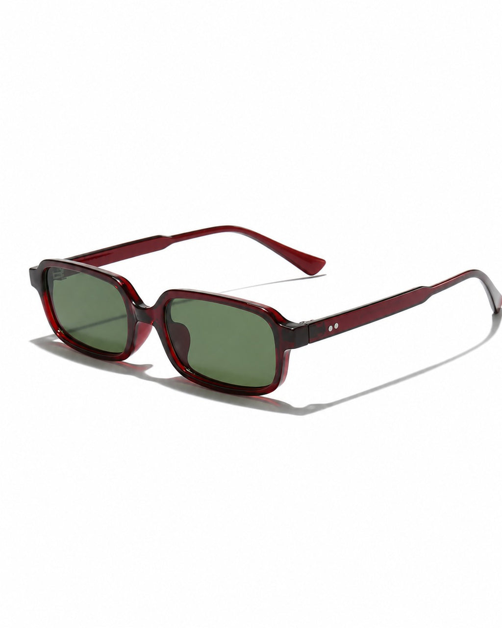 CLEAR FRAME RECTANGLE SUNGLASSES