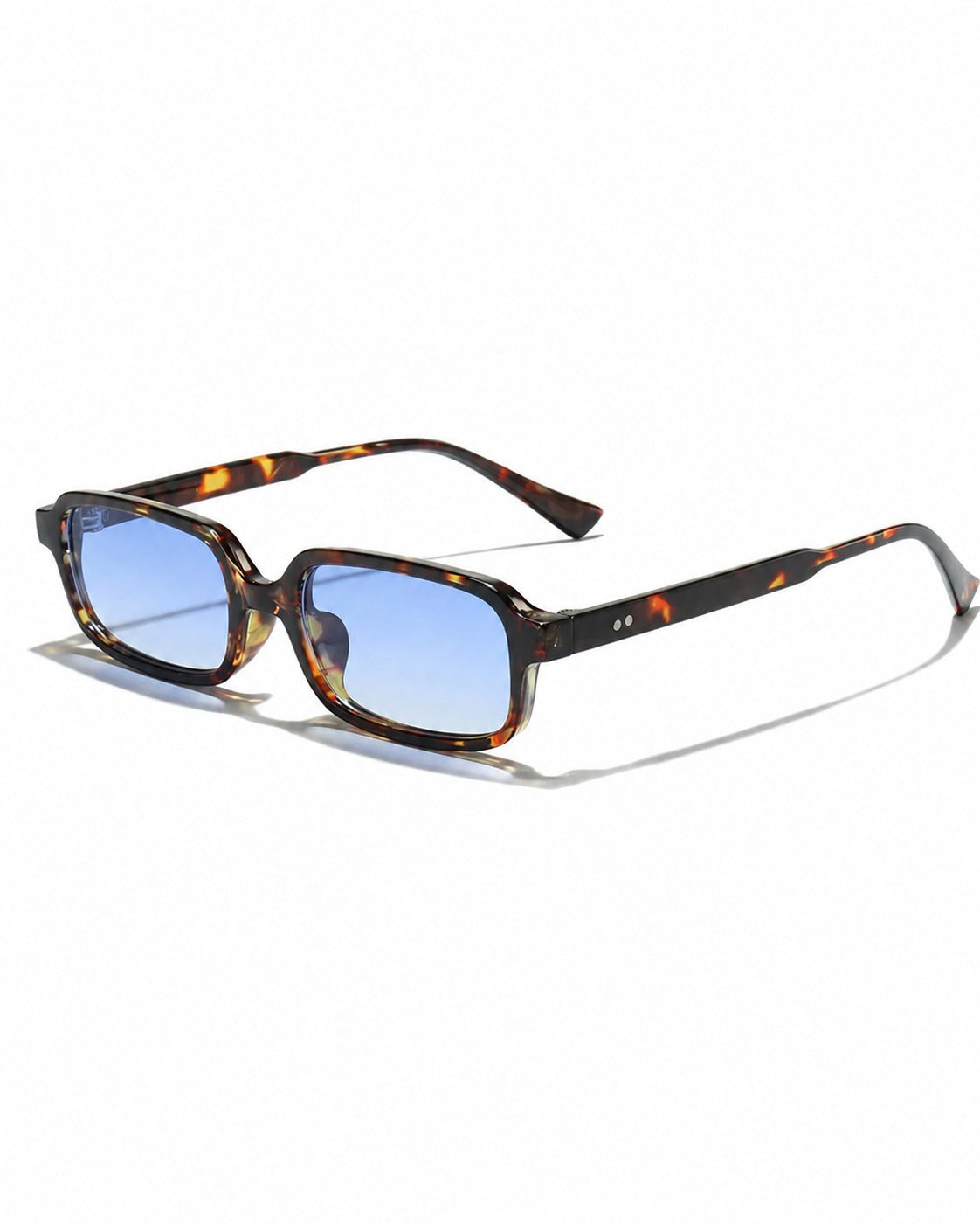 CLEAR FRAME RECTANGLE SUNGLASSES