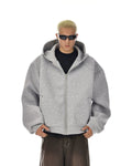 CONCRETE PLAIN SWEAT ZIP HOODIE